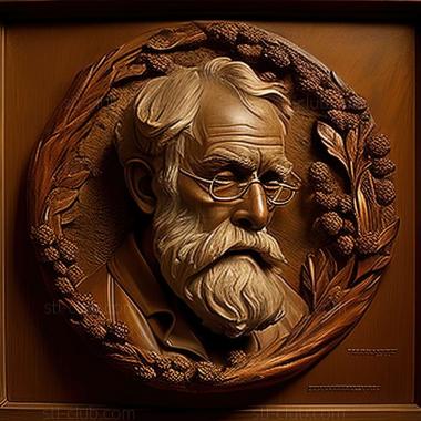 3D model John Ottis Adams American artist (STL)